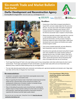 Six-Month Trade and Market Bulletin • East Darfur