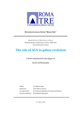 The Role of AGN in Galaxy Evolution