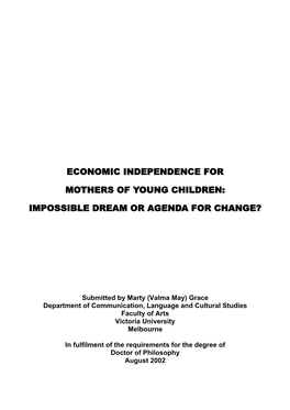 Economic Independence For