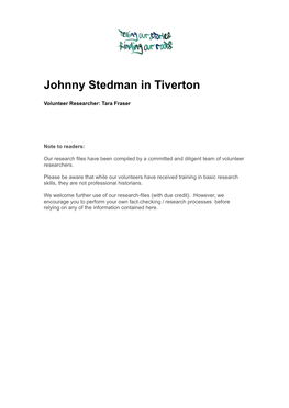 Midshipman Johnny Stedman by Tara Fraser SIGNED OFF.Docx