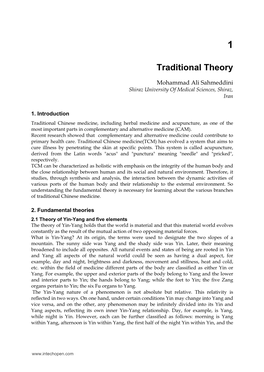 Traditional Theory