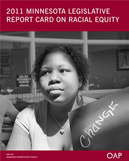 2011 Minnesota Legislative Report Card on Racial Equity