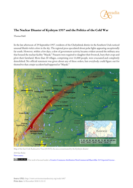 The Nuclear Disaster of Kyshtym 1957 and the Politics of the Cold War