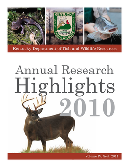 KDFWR Annual Research Highlights 2010