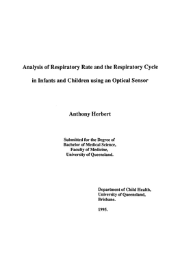 Respiratory Rate and the Respiratory Cycle