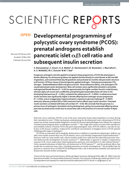 Developmental Programming of Polycystic Ovary