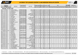 Saturday Top Leagues Coupon 19 June Weekend Regular Coupon 15/06/2021 11:19 1 / 2