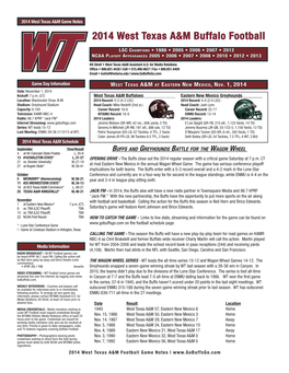 WT Game Notes