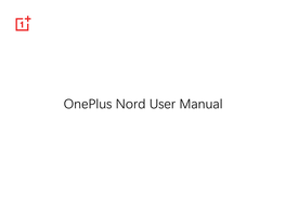 Oneplus Nord User Manual