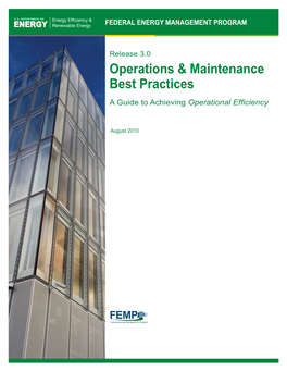 Operations & Maintenance Best Practices Guide