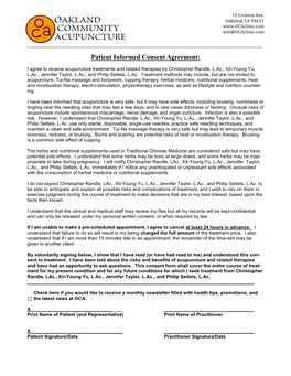 Patient Informed Consent Agreement