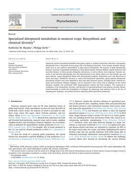 Phytochemistry 172 (2020) 112289