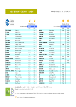 1 Mers Les Bains – Oisemont – Amiens Horaires Valables Du 6 Juil