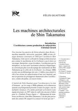 Les Machines Architecturales De Shin Takamatsu