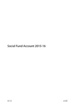 Social Fund Account 2015-16