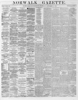 Norwalk, Connecticut,. Ttjesd Ay, October 27, 18(58 Volume Li.—Number 43