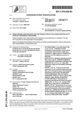 Desaturases and Process for the Production Of