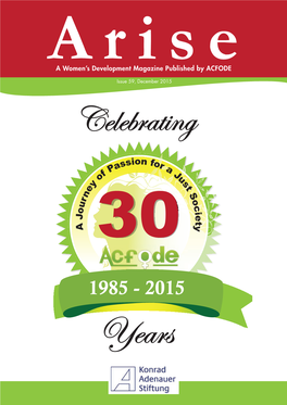 ACFODE Issue 59, December 2015 Celebrating