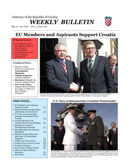 WEEKLY BULLETIN May 13 - 26, 2006 [Vol