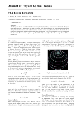Journal of Physics Special Topics