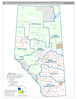 Counties and Municipal Districts with Townships Map 12-001