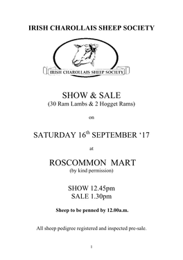 Ram Show & Sale Roscommon Mart