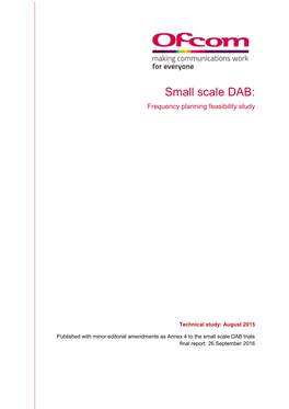 Frequency Planning Feasibility Study