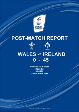 Post-Matchreport Wales Vs Ireland 0-45