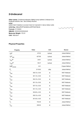 2-Undecanol Datasheet