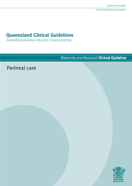 Guideline: Perineal Care