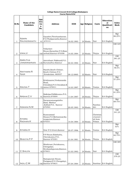 Crescent B.Ed College 2017-19 Students Admission.Xlsx