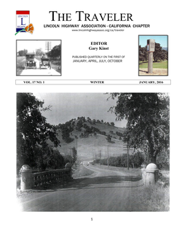 The Traveler Lincoln Highway Association - California Chapter