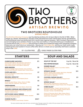 Two Brothers Roundhouse Menu.Pdf