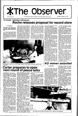 Roche Releases Proposal For. Record Store Carter Prepares to O~En