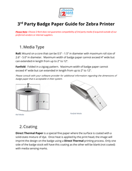 Badge Paper Specification Guide