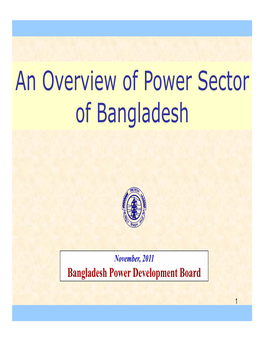 An Overview of Power Sector of Bangladesh