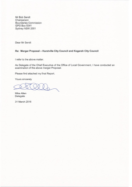 Merger Proposal — Hurstville City Council and Kogarah City Council