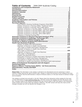 Table of Contents Compliancesection Name and Complaints Statement Website