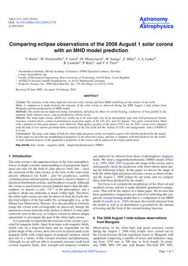 Comparing Eclipse Observations of the 2008 August 1 Solar Corona with an MHD Model Prediction