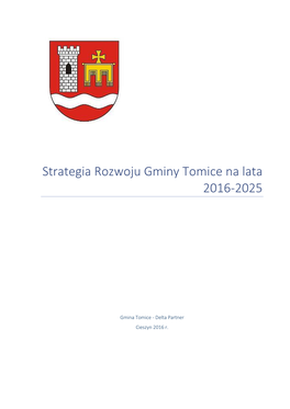 Strategia Rozwoju Gminy Tomice Na Lata 2016-2025