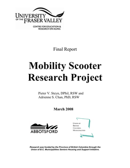 Mobility Scooter Research Project