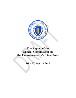 The Report of the Special Commission on the Commonwealth's Time Zone