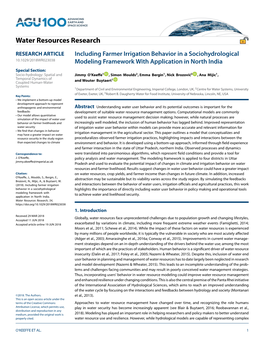 Including Farmer Irrigation Behavior in a Sociohydrological Modeling