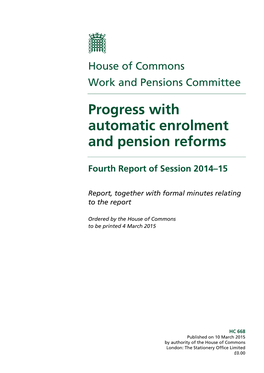Work and Pensions Committee