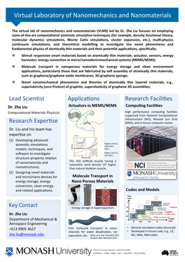 Virtual Laboratory of Nanomechanics and Nanomaterials