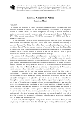 National Museums in Poland Kazimierz Mazan