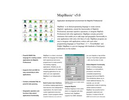 Mapbasic® V5.0
