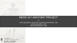 Medd 421 Anatomy Project ~