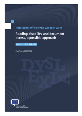 Reading Disability and Document Access, a Possible Approach