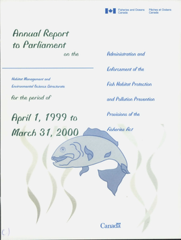Administration and Enforcement of the Fish Habitat Protection and Pollution Prevention Provisions of the Fisheries Act